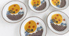 Kutani yaki ware Japanese Small Plate Dish set of 5 Wave Chidori Plover Japan