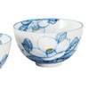 Kutani yaki ware Japanese Rice bowl set of 2 Gohan Sometsuke Camellia Miyayoshi