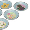 Kutani yaki ware Japanese Small Plate Dish set of 5Assorted Flower Design