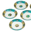 Kutani yaki ware Japanese Small Plate Dish set of 5Marumon Circle Japan