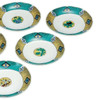 Kutani yaki ware Japanese Small Plate Dish set of 5Marumon Circle Japan