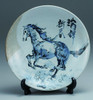 2026 Zodiac Horse 9" Kutani Ware Display Plate 27cm with Stand Made in Japan