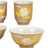 Kutani ware Japanese Rice bowl Gohan Chawan Tea cup Yunomi set Gold Silver Crane
