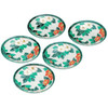 Kutani yaki ware Japanese Serving Plate Dish set of 5Camellia Akira Miyamoto