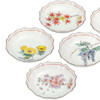 Kutani yaki ware Japanese Small Plate Dish set of 5Flower  Grass Ikumi Sawada