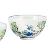 Kutani yaki ware Japanese Rice bowl set of 2 Gohan White eye Plum blossom Japan