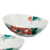 Kutani Ware 6-inch Pair Bowls Red White Camellia Made in Japan Fukuda Yoshinori