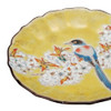 Mamezara Kutani yaki ware Small plate Sauce dish Yoshida-ya Flower Bird Japan