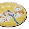 Mamezara Kutani yaki ware Small plate Sauce dish Yoshida-ya Flower Bird Japan