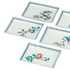 Kutani yaki ware Japanese Small Plate Dish set of 5Flower Bird Japan