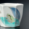 Kutani ware Japan Yamagishi Seiya Sake cup Guinomi frog motif