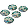 Kutani yaki ware Japanese Small Plate Dish set of 5Mandarin Duck 4in Japan