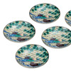Kutani yaki ware Japanese Small Plate Dish set of 5Mandarin Duck 4in Japan