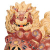 Kutani Ware Foo dog Shishi Lion Lion Sculpture Decorative Finish 14.2 in japan