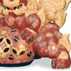 Kutani Ware Foo dog Shishi Lion Lion Sculpture Decorative Finish 14.2 in japan