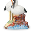 Crane & Turtle Figurine  Japanese Symbol of Longevity with Raised Mori Japan