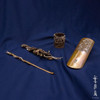 Japanese Metal Tea Spoon Unryu Dragon in the Rain Motif, Takaoka Craftw