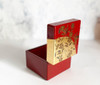 Yamanaka Urushi Lacquer Accessory jewelry case w/mirror Cherry Sakura Gold Japan