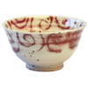 Shigaraki ware rice bowl with a water surface arabesque pattern