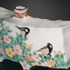 Kutani ware Flat Vase (Size 8) roses with Chickadee・Toshito NakamuraJapan
