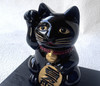 Maneki neko Japanese Lucky cat Takaoka Metalcraft 3.14inch Black Made in Japan