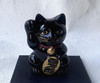 Maneki neko Japanese Lucky cat Takaoka Metalcraft 3.14inch Black Made in Japan