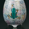 Kutani ware Incense Burner with Frog Motif Enamel Colors Japan Yasushi Yamachika