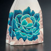 Kutani ware Japan Sato Tsuyoshi 23cm Hana-ki (Floral Vessel) with Blue Peony