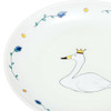 Kutani ware Japan ORIME Zuya megumi 6.0 inch Plate  Swan ﾃ・crown