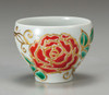 Kutani ware Japan Shiho Aizawa Rose motif Sake cup Sakazuki Mori art