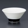 Mino ware 6.5-inch White Glaze Noodle Ramen Bowl with Black Rim  Japan