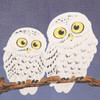 Noren Japanese door curtain 33.46x11.81 in polyester White Owl of Happiness