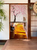Noren Japanese door curtain 33.5x35.4 in polyester Shiba Inu Cherryblossom Japan