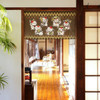 Noren Japanese door curtain 33.46x11.81 in polyester Seven Lucky Cats Gathering