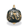 Gold-Decorated Kutani ware Kinran-de Japanese Incense pot Koro Black Japan