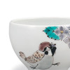 Kutani ware Japanese Sake cup Sparrow in the Hydrangea Blossom Taishi Kiln Japan