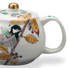 Kutani ware Japanese tea pot Murasaki-Shikibu & Japanese Tit Taishi Kiln Japan