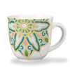 Kutani ware Japanese Mug Coffee Tea cup Shiho Aizawa Floral & Arabesque Crest