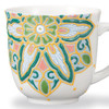 Kutani ware Japanese Mug Coffee Tea cup Shiho Aizawa Floral & Arabesque Crest