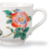 Kutani ware Japanese Mug Coffee Tea cup Ikumi Saeada Iro-e Overglaze Rose Japan