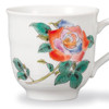Kutani ware Japanese Mug Coffee Tea cup Ikumi Saeada Iro-e Overglaze Rose Japan