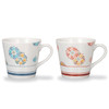 Pair Kutani ware Japanese Mug Coffee Tea cup White Shippo Sakura pattern Japan