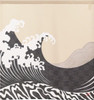 Noren Japanese door curtain tapestry 85x90cm Polyester Wave Pattern