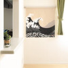 Noren Japanese door curtain tapestry 85x90cm Polyester Wave Pattern