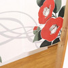 Noren Japanese door curtain 33.46x17.6 in polyester Flowing-line Camellia Japan