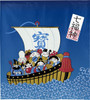 Noren Japanese door curtain 33.5x35.4 in polyester 7Lucky Gods Treasure Ship