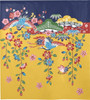 Noren Japanese door curtain 33.5x35.4 in polyester Bingata-Style Sho chiku bai