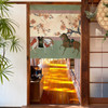 Door Curtain Tapestry PolyesterTwo Horses Design 85x90 cm Japan