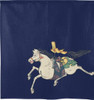 Noren Japanese Door Curtain Tapestry PolyesterNavy Sacred Horse 85x90 cm Japan