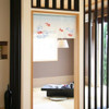 Noren Japanese door curtain 33.46x17.6 polyester Goldfish and aquatic plants